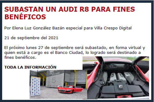 SUBASTAN UN AUDI